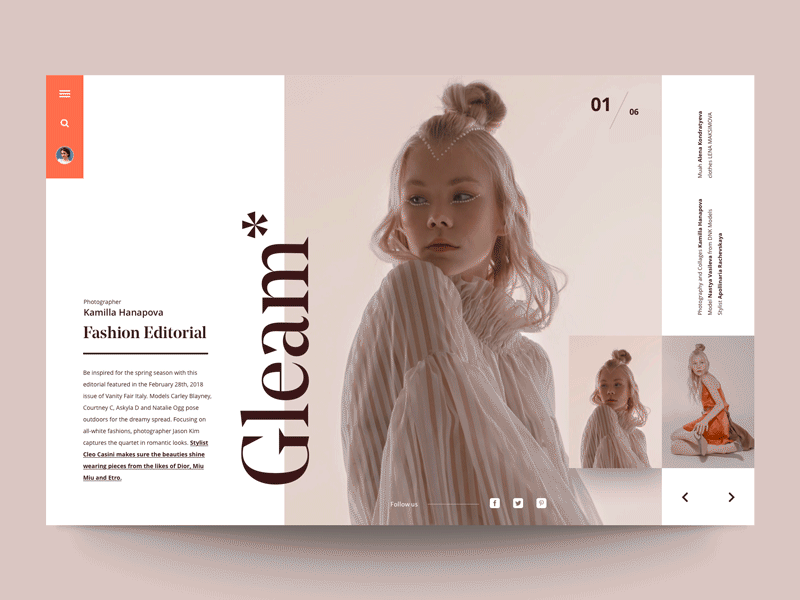 Daily UI "Simple Menu Interaction" animation concept design exploration fashion header interaction interface minimal motion principle typography ui ux webdesign