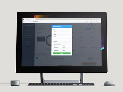 Engagement Switcher Modal - Marketing Analytics chart dashboard data graph interface product sidebar table ui ui design user interface web app