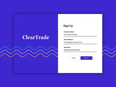 Signup Concept brand lines login pattern sign in signup ui