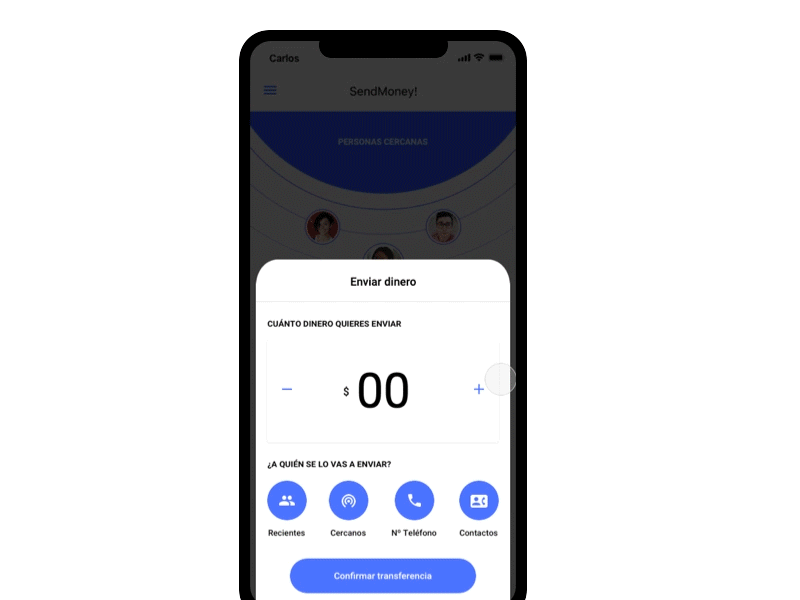 Sendmoney Process animated animation app bank fintech gif minimal money principle process send money ui