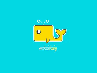 Whale Baby - Weekend UI animal baby blue cute cute adorable cute animal cute animals design illustration minimal sketch sticker sticker design ui user interface vector whale yellow