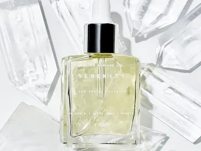 Minimal Translucent Label Design for Yalu Apothecary abstract beauty branding clear concept art design illustration label design minimal modern packaging perfume transparent typography vector