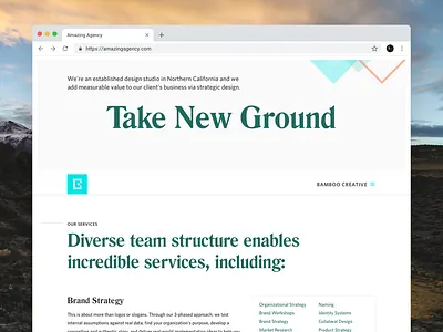 Agency Website Screens 1/3 agency branding agency design freelance interface landing page responsive ui design user interface ux web design website