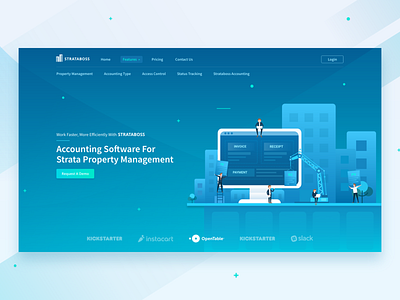 Property Management Landing Page_v2 accounting dailyui landing page property management ui ux web design web ui