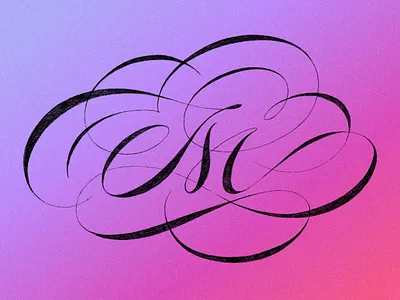 M – 36 Days Of Type apple pencil charcter custom lettering elegant gradient hand lettering ipad pro letter letterform letterforms lettering lettering art lettering design m procreate swashes type type design typogaphy typophile