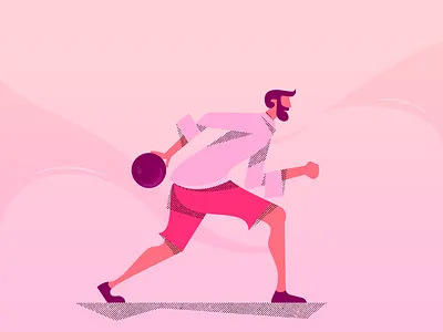 The Dude bowling character character art character concept characterdesign color design flat gradient illustration texture vector