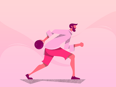 The Dude bowling character character art character concept characterdesign color design flat gradient illustration texture vector