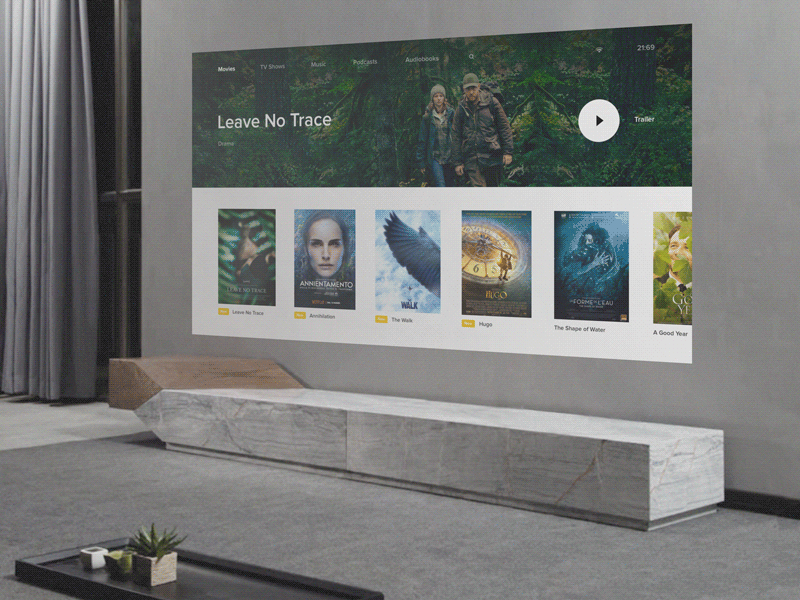 🎬 animation clean interactive layout movie player ui