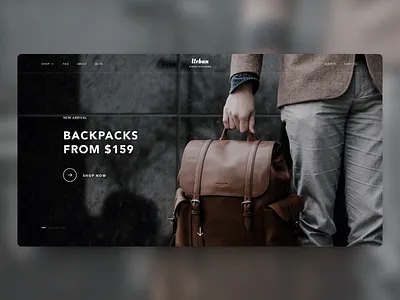 Urban shop clothing elegant minimal shopping simple ui ux urban website