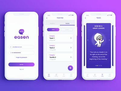 Easen App app design experience illustration interface interface design ios ui user experience user interface ux
