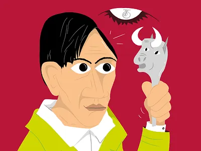 Pablo artists collection guernica illustration art pablopicasso picasso portrait portrait art portrait illustration vector vector art visual