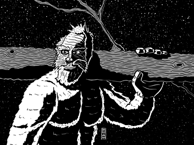 Bigfoot | Inktober Day 20 bigfoot drawing inking inktober inktober2018 sasquatch yeti