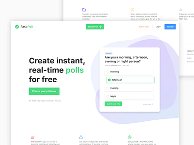 Fast Poll - Home minimal poll ui web app