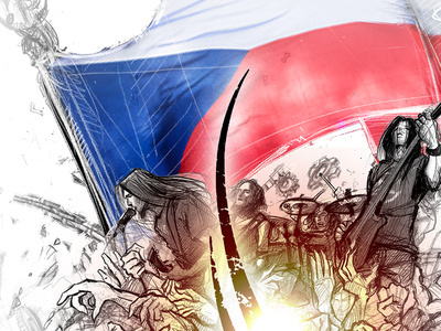 Terminal Prospect poster artwork band art czech republic design flag design illustration live live music music art pencil poster art prospect rough terminal