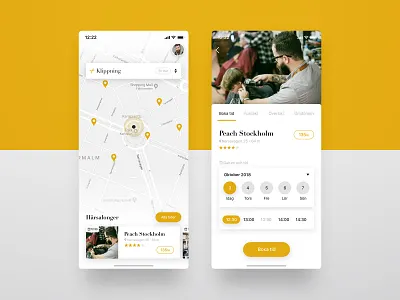 Hairdresser app – Concept app barber clean concept design design grey ios iphone iphone app map minimal mobile mobile app sketch app ui ui design user interface ux