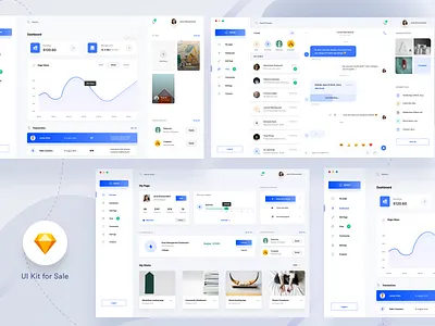 Community dashboard UI KIT app chat clean dashboard design gradient gumroad landing page messenger minimal money my page new profile sale sketch trend ui ui kit web