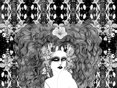 Private view art print beauty black and white fashion illustration feminine freelance illustrator home decor illustration poster print