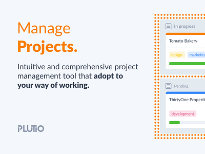 Plutio Projects app asana basecamp clean crm design dubsado flat illustration modern plutio projectmanagement projects task management tasks teamwork trello