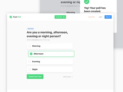 Fast Poll - Vote minimal poll ui web app