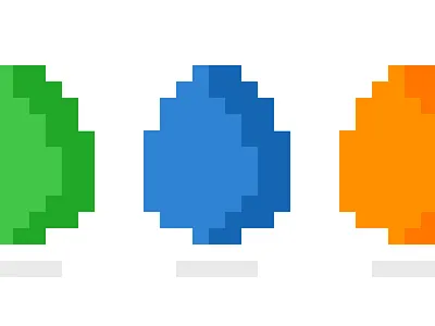 Easter Eggs 8bit easter egg easteregg flat illustration retro