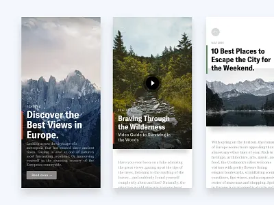 Travel Magazine landing layout magazine mobile mobile app news responsive responsive design travel typography ui ux web