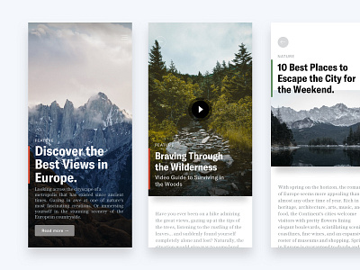 Travel Magazine landing layout magazine mobile mobile app news responsive responsive design travel typography ui ux web