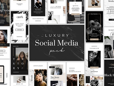 Luxury Instagram Stories brand instagram layout media photoshop social stories template