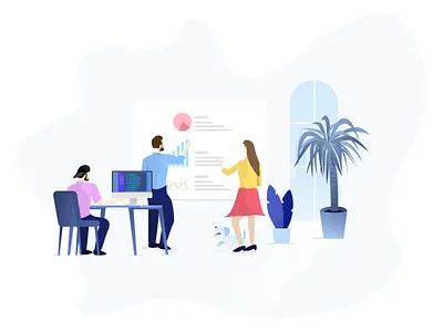 Team Illustration animation blue character clean design flat identity illustration illustrator logo minimal ui ux vector web website