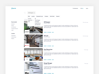Uptrail Search Results ad advertisment clean job job board minimal ui ux web