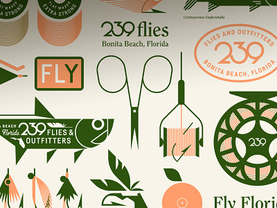 239 Flies & Outfitters pt. III eye feather fishing florida fur hair hook orange patch reel scissors sticker tarpon thread