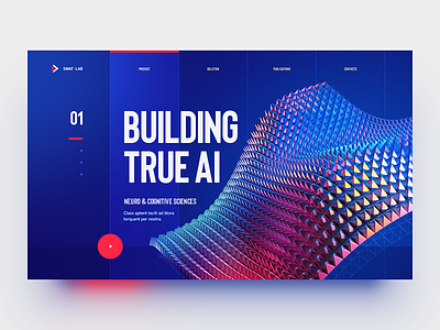 S.M.A.T Lab / True AI 3d abstract blockchain design flat glow gradient illustration logo typography ui ux web