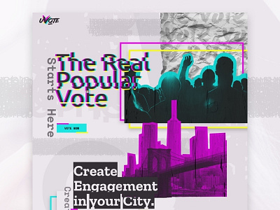 Uvote Landing Page app concept color design app design art hack week hackaton landing page typography ui design ui designer ux design ux designer