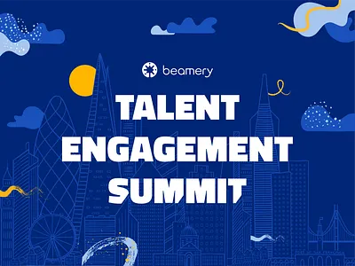 Beamery Talent Engagement Summit austin beamery cityscape digital summit event branding illustration london san francisco skyline talent acquisition talent engagement virtual conference