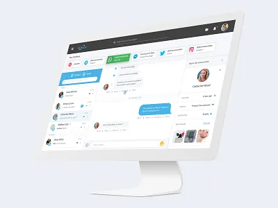 ChatApp Dashboard - Multi Platform chat app chat box cs app customer service customer support dashboard instagram marketing messenger multichannel omnichannel social telegram ui ux web admin web app whatsapp