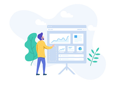 Onboarding Illustration clean concept design download flat illustration kit minimal ui vector web