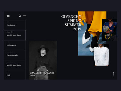 Fashion Search mainpage dark fashion minimal search ui web
