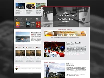 Beacon Editor's Club Membership Page Mockups design logo typography ui ux web