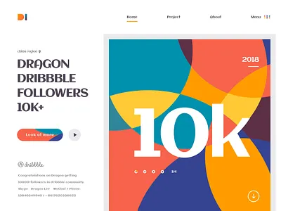 10k Followers constitute design hiwow icon illustration logo ux web