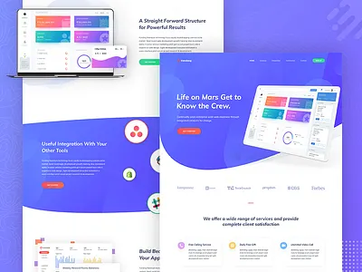 SaaS Software Landing Page V1 agency business corporate creative illustration marketing saas saas landing page startup trend web application