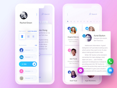 Rolodex. Side Nav & Tiles arrow contacts launch management app notebook notes onboarding organizer page turn pages productivity reminder rolodex scheduler switcher tabs twitter ui ux