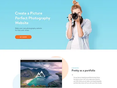 Photographer Landing Page jimdo landing page design photographer seo