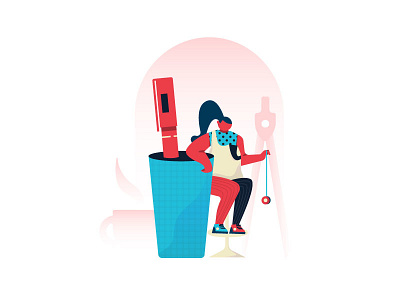 The Architect author character illustration woman women writer
