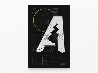 A aqueous transmission band illustration incubus landscape poster type typography