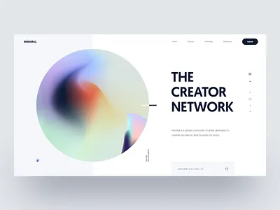 Creators clean clean layout creative creative design gradient hero header landing page minimal minimal creative minimal layout network social tranmautritam typography ui design vietnam web creative web design web design agency web designer