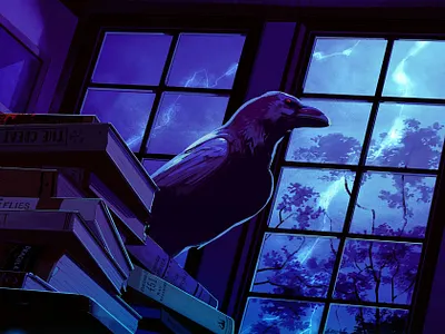 Lethal Lit animator digital folioart illustration mock mystery night podcast rebecca