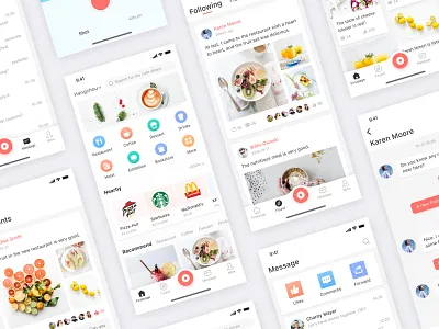 Social Life flat life social app ui ux