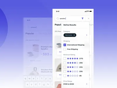 Filters app clean design ecommerce ecommerce app filtering filters ios iphone iphone app search shop shop app sketch ui user interface