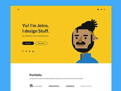 Design Portofolio clean design minimalist porfolio ui uidesign uiux ux