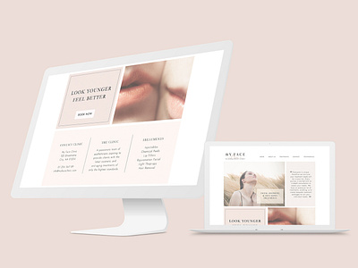 My Face Clinic beauty branding classic cosmetics feminine interface design interface designer minimalist pink pretty typography ui ui designer uidesign ux design webdesign webdesigner website website builder website concept