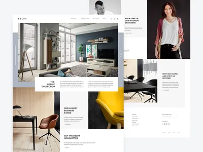 Luxury Furniture Website branding clean ecommerce flat furniture homepage interior design landing page logo luxury minimal products shop simple store studio typography ui design web design website